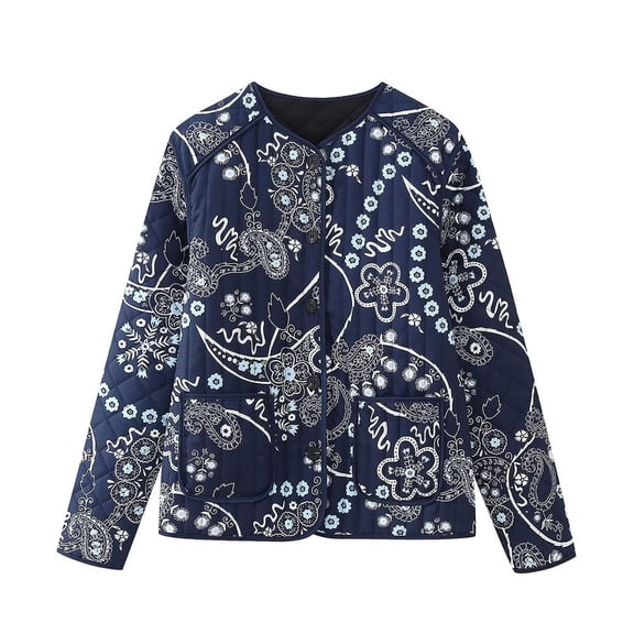 Winter Coats for Women Elegant Floral Embroidered Loose Fit Winter Quilted Coat Jacket Outerwear For Cold Weather Casual Warmth Winter Jackets for Women