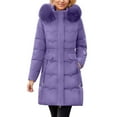 thumbnail image 1 of Winter Coats for Women Longline Quilted Coat With Detachable Hood Winter Warm Thickened Down Alternative Jacket Outerwear For Cold Weather Winter Jackets for Women, 1 of 5