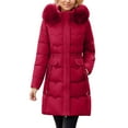 thumbnail image 1 of Winter Coats for Women Longline Quilted Coat With Detachable Hood Winter Warm Thickened Down Alternative Jacket Outerwear For Cold Weather Winter Jackets for Women, 1 of 5