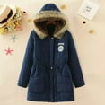 thumbnail image 1 of Winter Coats For Women Plus Size Quilted Down Warm Thicken Hooded Jacket Pocket Zip Padded Outwear Women Winter Coat plus Size 4x Super Warm Winter Jacket Women Women plus Size Coats Girls Zipper, 1 of 3