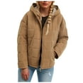 thumbnail image 1 of Winter Coats for Women Style Oversize Zip Up Hooded Long Sleeve Coat With Pockets For Casual Outdoor Wear Comfort And Warmth In Cold Weather Fashion Outerwear Winter Jackets for Women, 1 of 9