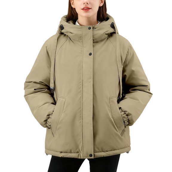 Winter Coats for Women Winter Warmth Long Hooded Puffy Coat For Lightweight Insulated Down Alternative Jacket With Soft Trim And Multiple Pockets Winter Jackets for Women