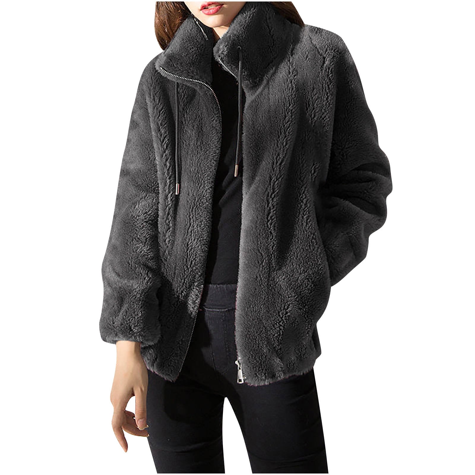  jsarle black of friday deals 2023  clearance items outlet  90 percent off Fleece Lined Jackets for Women Comfy Long Sleeve Sherpa  Sweatshirts Winter Warm Hoodie Flannel Pullover Sweater : Deportes