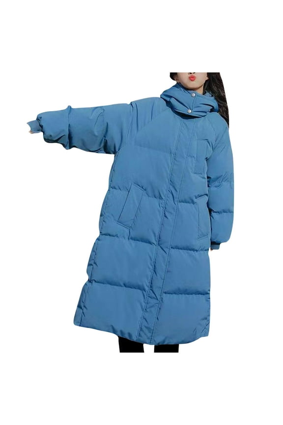 Winter Coats for Women, Womens Down Jacket Parkas Warm Lightweight Quilted Jackets Windproof Solid Plus Size Hoodies Vest Padded Puffer Long Cardigan Trench Coat for Women Winter