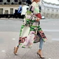 thumbnail image 1 of Winter Coats for Women Zpanxa Women Plus Size Long Open Front Cardigans, Retro Printed Long Trench Coat, Colorful Jacket Outerwear Winter Coats with Pockets Green C S, 1 of 2