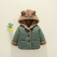 thumbnail image 1 of Winter Coats for Boys Girls Lightweight Water-Resistant Fleece Jacket Bear Ear with Hooded Kids Puffer Jacket Boys Winter Coats Size 3-4 Years, 1 of 2