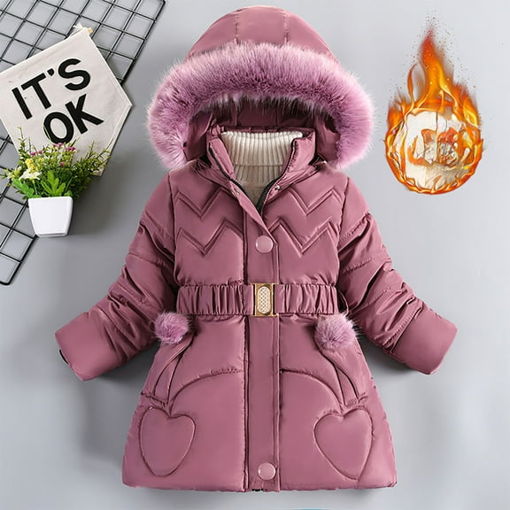 Winter Coats for Boys,Kids Puffer Coat Mid-Length Heavyweight with Trim Hood Warm and Windproof Child Down Jacket Boys Jackets Size 8-9 Years