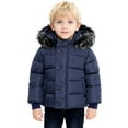 thumbnail image 1 of Winter Coats for Boys,Kids Puffer Coat with Pocket Zipper Hooded Coat Long Sleeve Windproof Toddler Puffer Jacket Grils Winter Coats Size 2-3 Years, 1 of 3