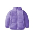 thumbnail image 1 of Winter Coats for Boys Kids Puffer Coat with Pocket Zipper Winter Solid Color Long Sleeve Winter Warm Thick Coats Boys Winter Coat Size 4-5 Years, 1 of 4