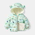 thumbnail image 1 of Winter Coats for Boys Puffer Jacket Boys Zipper Long Sleeve Thicken Kids Warm Winter Coat Outerwear Bear Hooded Down Jacket Baby Winter Suit 4-5 Years, 1 of 5