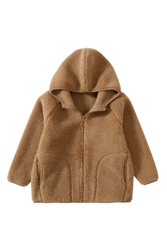Winter Coats for Girls,Jacket Winter Girls Cozy Outerwear Warm Soft Casual School Top for Big Kids,Girls Coats,Coffee,10-11 Years