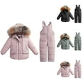 thumbnail image 1 of Winter Coats for Girls Jackets for Girls Girls Down Toddler Snowsuit Jumpsuit -Hooded Jacket Winter Outfit for Kids, 1 of 4