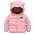 thumbnail image 1 of Winter Coats for Girls,Kids Winter Jacket Down Coat Warm Thickened Lined Hooded Zip Up Jacket For Toddler And Children Outdoor Play(Size:5-6 Years), 1 of 3