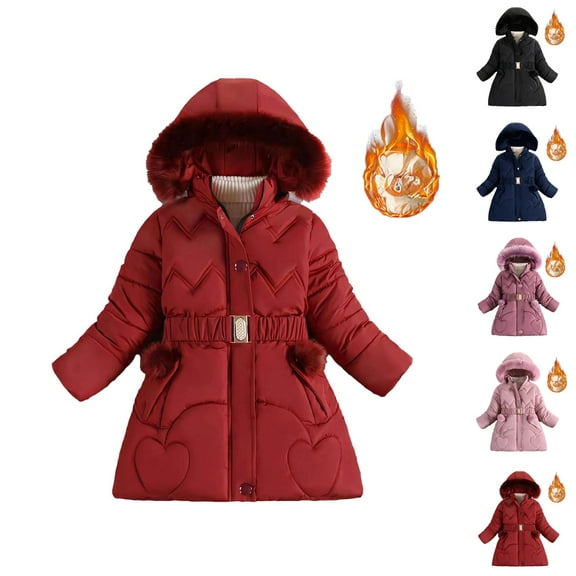 Winter Coats for Girls Winter Clothes for Girls Girls Down Padded Jacket Fashionable Long Thick Winter Outerwear for Girls