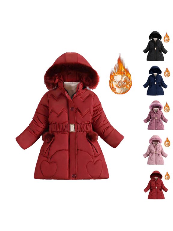 Winter Coats for Girls Winter Clothes for Girls Girls Down Padded Jacket Fashionable Long Thick Winter Outerwear for Girls