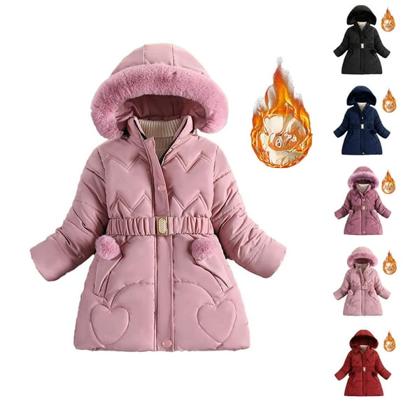 Winter Coats for Girls Winter Clothes for Girls Girls Down Padded Jacket Fashionable Long Thick Winter Outerwear for Girls