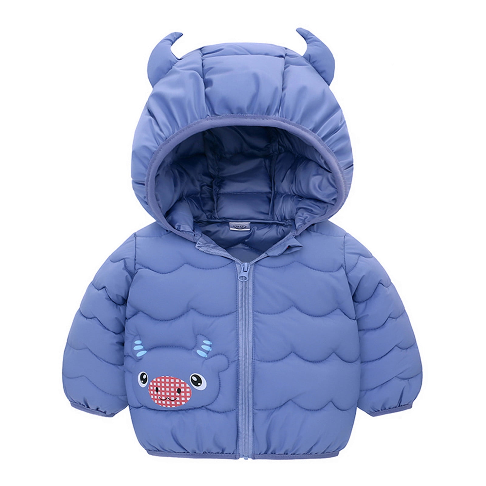 Winter Coats for Kids Boys Girls Light Puffer Padded Jacket Bear Hood