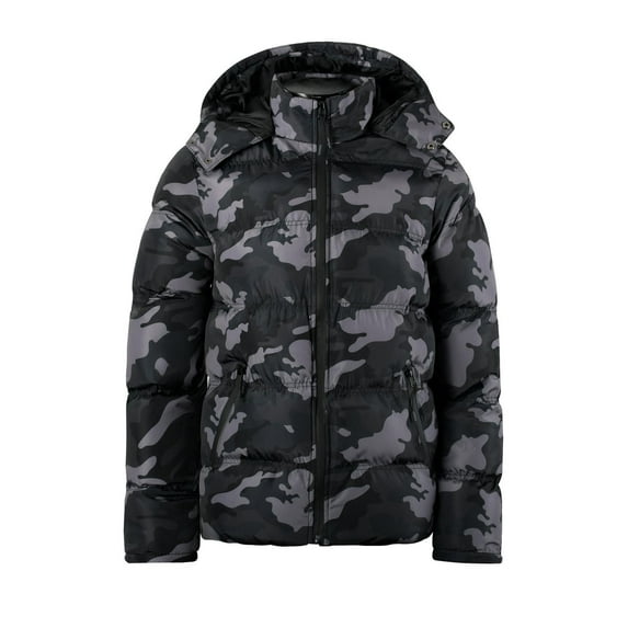 Winter Coats for Men Hooded Zip up Lightweight Loose Fit Warm Quilted Jacket