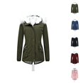 thumbnail image 1 of Winter Coats for Women 2025 Long Sleeve Fleece Lined Warm Casual Zip Up Hooded Jacket with Pockets Parka Outerwear, 1 of 1