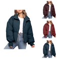 thumbnail image 1 of Winter Coats for Women 2025 Long Sleeve Thick Warm Casual Zip Up Jacket with Pockets Parka Outerwear, 1 of 1
