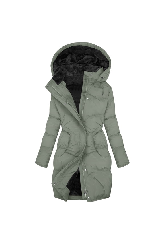 Winter Coats for Women 2025 Plus Size Warm Sherpa Fleece Lined Jackets Hooded Parka Peacoat Outerwear