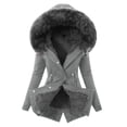 thumbnail image 1 of Winter Coats for Women Hooded Warm Winter Overcoat with Faux Fur Lined, Winter Parka Jacket Thick Down Outerwear Jacket for Women, 1 of 2