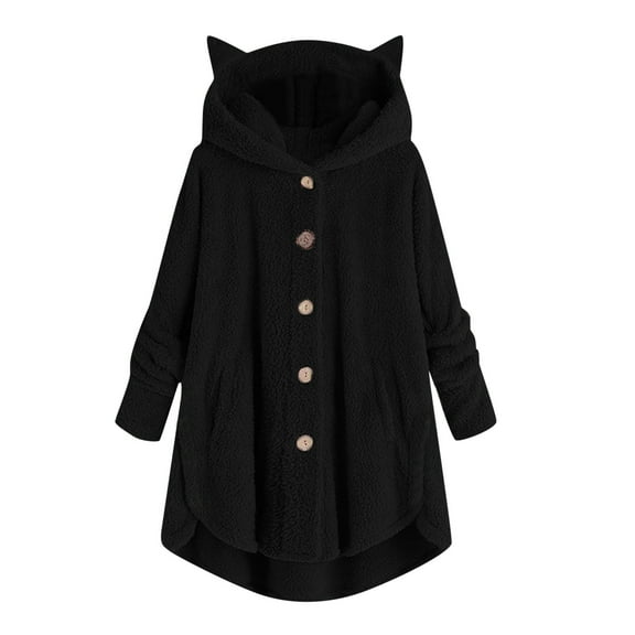 Winter Coats for Women Lightweight Long Sleeve Fuzzy Outerwear Casual Outdoor Overcoats with Hood