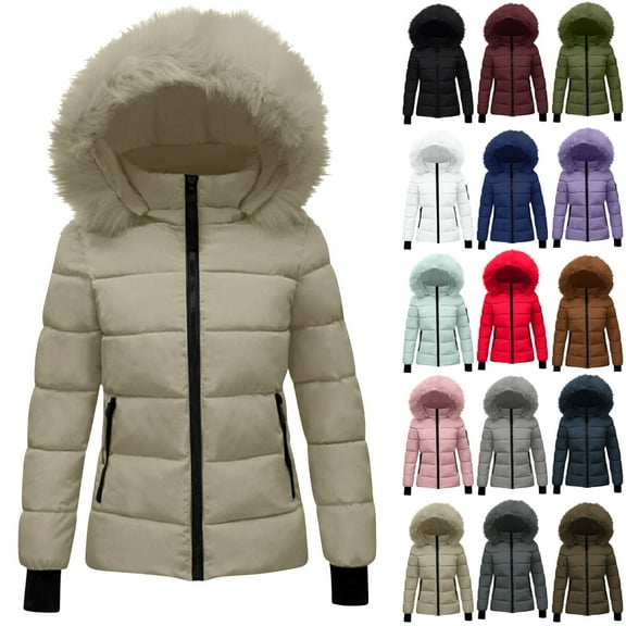 Winter Coats for Women Puffer Jacket Warm With Hood Waist And To Overcome Outer Long Sleeve Coats Gift for Women