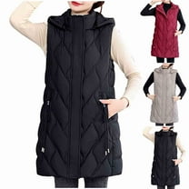 Winter Coats for Women Puffer Jacket Womens Winter Casual Loose Fashion Color Pocket Zippered Reversible Long Cotton Coat