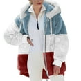 thumbnail image 1 of Winter Coats for Women, Sharpa Jacket Fleece Lined Warm Hoodie Plus Size Plush Thick Comfy Fuzzy Outerwear with Pockets, 1 of 5