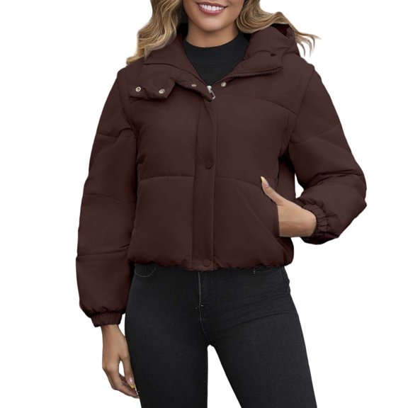 Winter Coats for Women Short Thickened Vest With Detachable Sleeves Coat Winter Jackets for Women