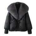 thumbnail image 1 of Winter Coats for Women Winter Coat With Large Hood Short Jacket Fashionable Outerwear Loose Fit Warm Quilted Casual Trench Winter Jackets for Women, 1 of 4