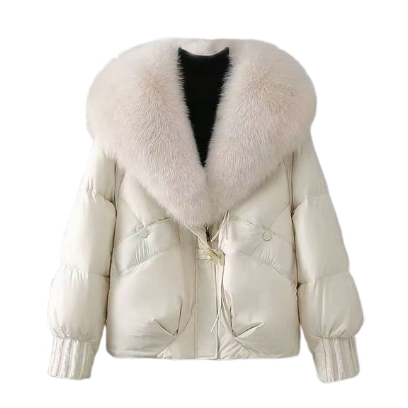 Winter Coats for Women Winter Coat With Large Hood Short Jacket Fashionable Outerwear Loose Fit Warm Quilted Casual Trench Winter Jackets for Women
