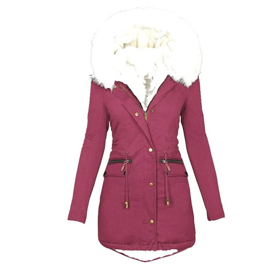 Winter Coats for Women,Women's Winter Warm Puffer Jackets Lined Thick Overcoat Hooded Down Jacket Zip Parka Coats