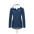thumbnail image 1 of Sookity Winter Coats for Women Casual Warm Jackets Wool Lined Thick Overcoat Hooded Puffer Down Jacket Zipper Parka Coat, 1 of 7