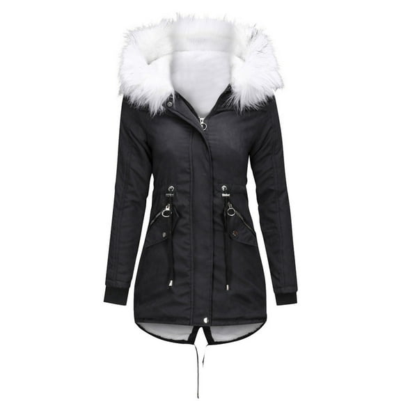 Winter Coats for Women,Women's Winter Warm Puffer Jackets Lined Thick Overcoat Hooded Down Jacket Zip Parka Coats