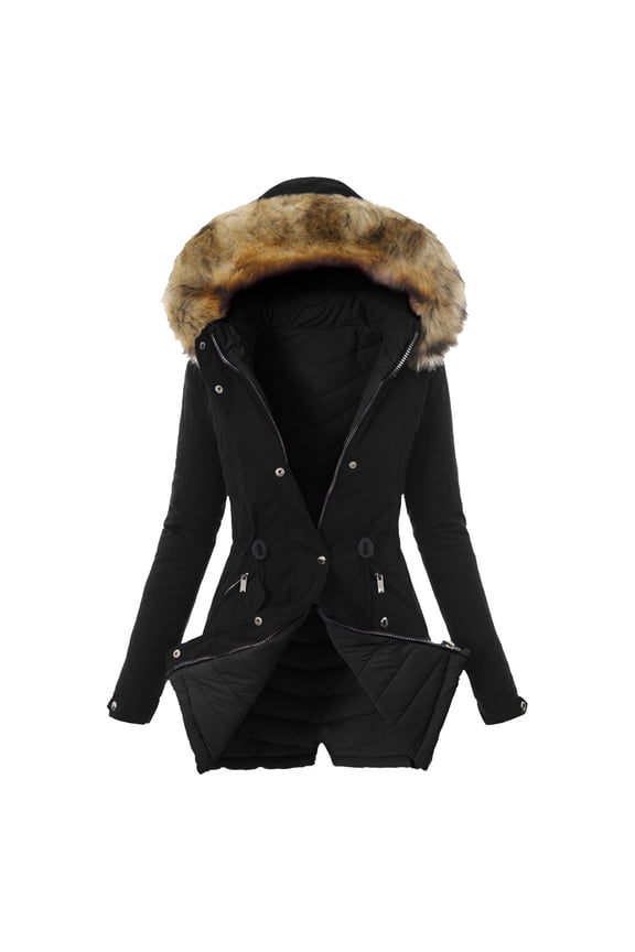 Winter Coats for Womens Hooded Warm Winter Overcoat with Lined, Winter Parka Jacket Thick Down Outerwear Jacket for Women