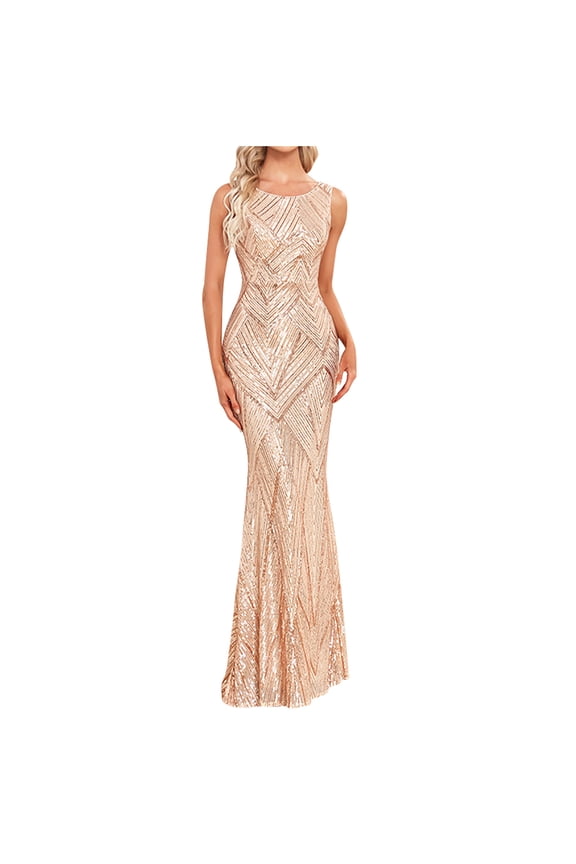 Winter Cocktail Dress Elegant Dresses For Women Sleeveless Prom Dresses for Women 2023 Formal Evening Party Dresses Bridesmaid Dresses Gold Prom Dress