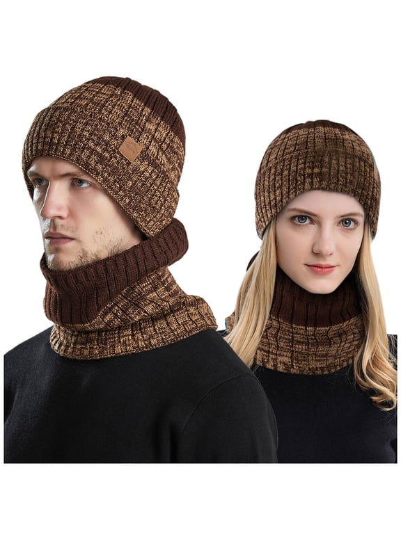 Category Hats Ruff Cap & Ear Warmer for Adults Knit Windproof Winter Coif Warm Headgear