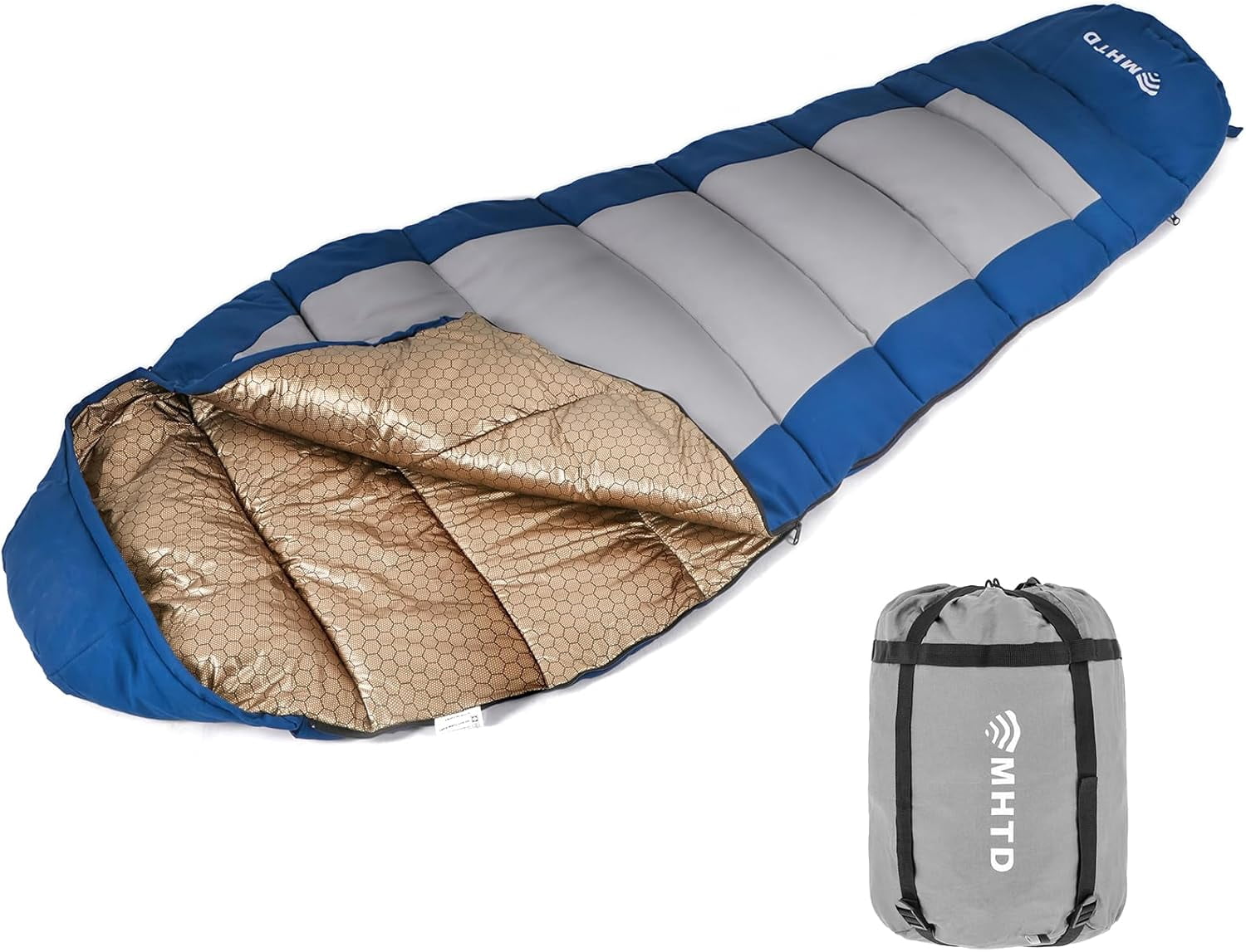 Winter Cold Weather Sleeping Bag for Adults 0 Degree,Cotton Canvas with YKK Zipper Compact Backpacking Mummy Camping