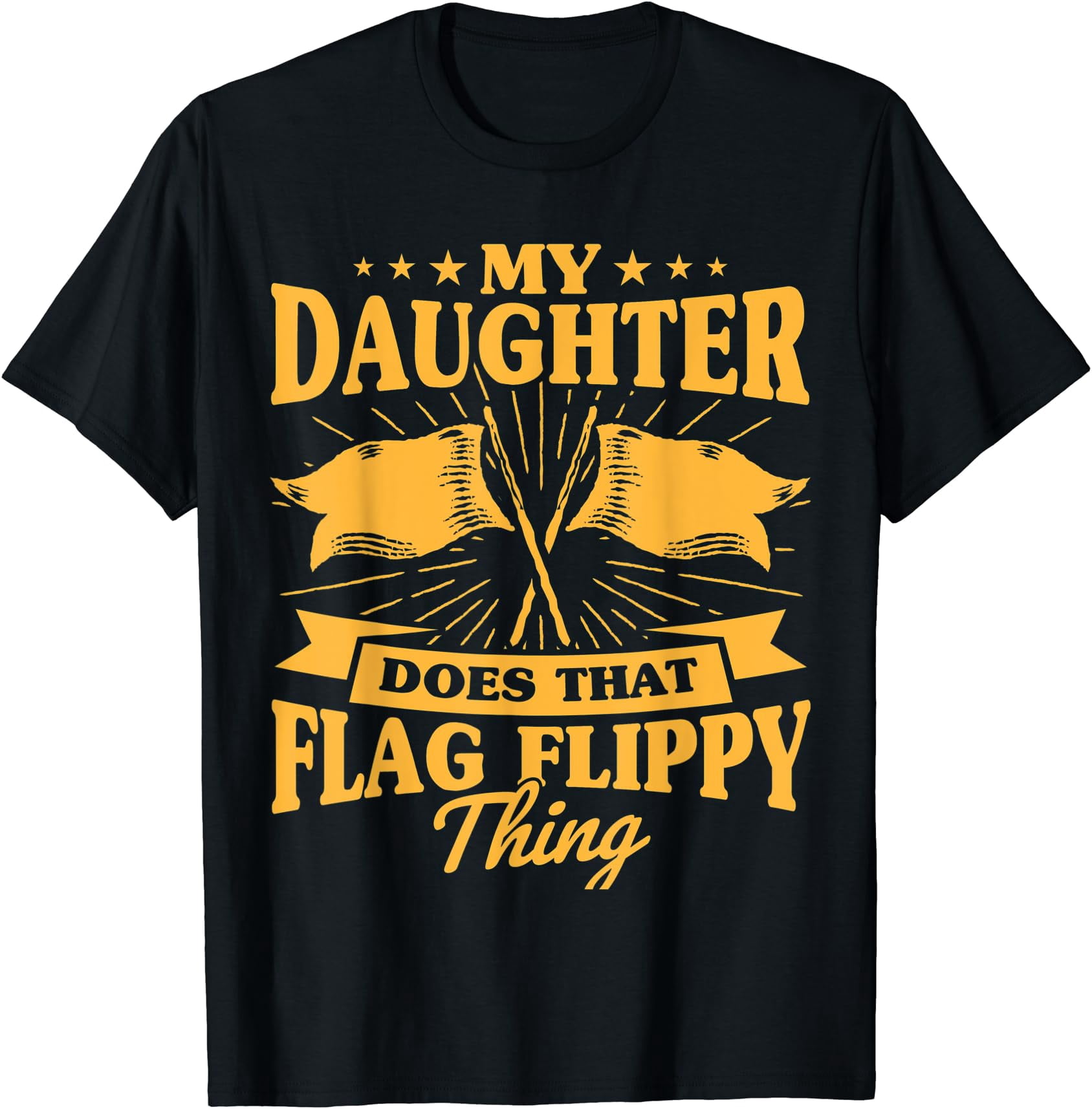 Winter Color Guard Mom Dad My Daughter Does That Flag Retro Theme T ...