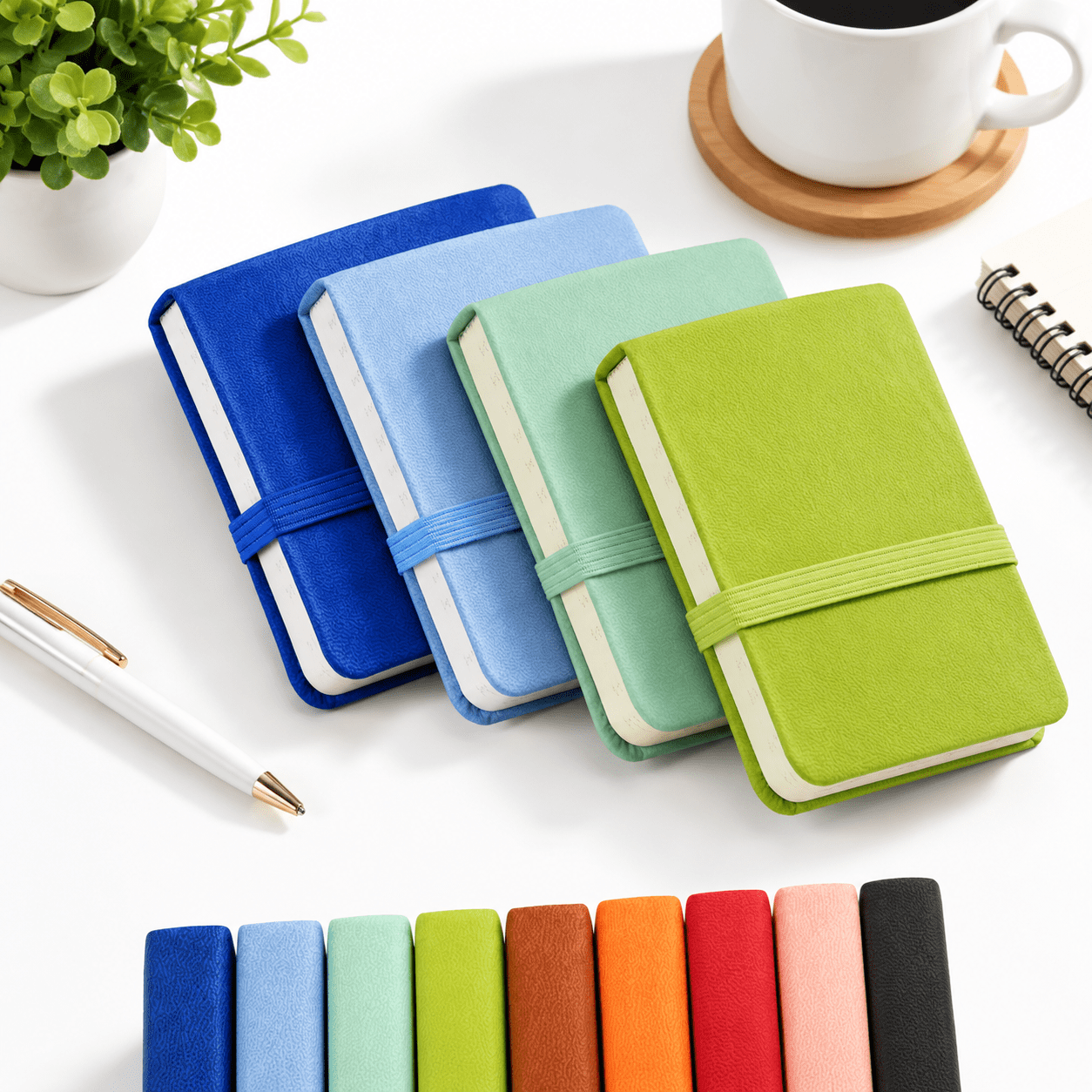 One Notebook Color Winter Colors 3x4 Inch Pocket Size 4-Pack Multicolored Mini Writing ...