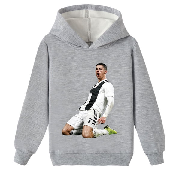 Winter Comfort and Style: Boys Girls Cristiano Ronaldo Brushed Hooded Sweatshirts with Cristiano Prints