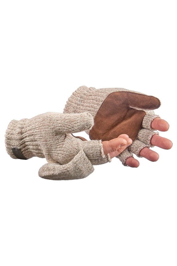 Winter Convertible Mittens Fingerless Gloves, Thinsulate, Medium, SAFEGEAR
