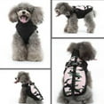 Winter Cotton Padded Dog Clothes Chest Back Zipper Jacket Pet Clothes