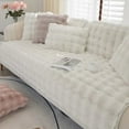 thumbnail image 1 of Winter Couch Seat Covers for Sofas  Funda Sillon  Capa De Sofa 2 E 3 Lugares Fundas Sofas De Dos Y Tres Plazas Plush Sofa Cover (white,70*150cm), 1 of 7