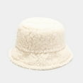 thumbnail image 1 of Winter Cow Print Bucket Hats Women Outdoor Warm Sun Hat Soft Velvet Fisherman Cap Lady Panama Female Beret Bucket Hat 57 Hats Wide Brimmed Hat Herringbone Fish Hat Bucket Hat Children Black Hump Hat, 1 of 8