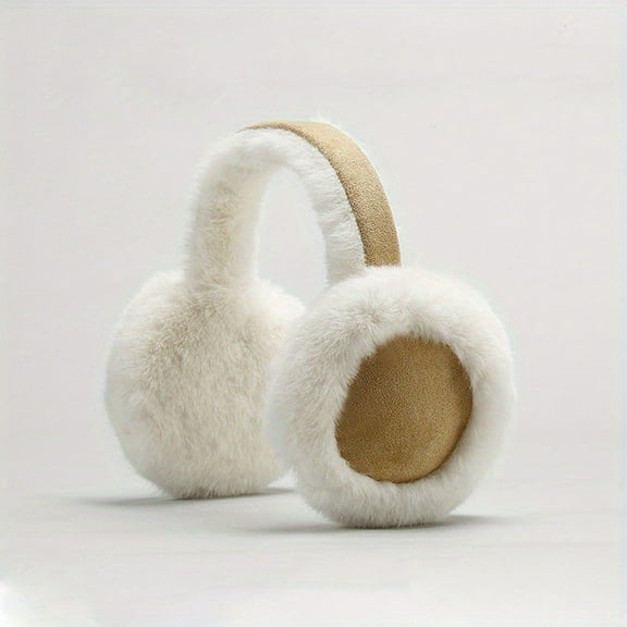 Winter Cozy Warm Furry Ear Muffs for Women - Stylish Bike Riding Ear Protectors against Frostbite