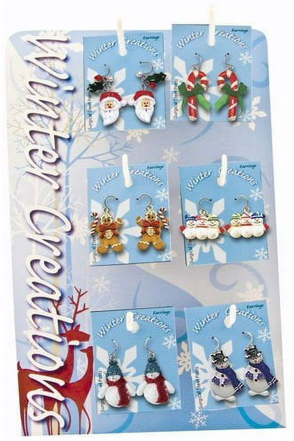 Winter Creations Holiday Earrings - Great Stocking Stuffer! Set of 4