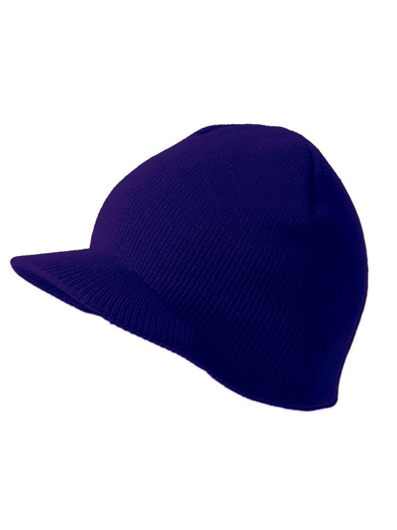 Winter Cuff less Beanie Visor Cap, Navy